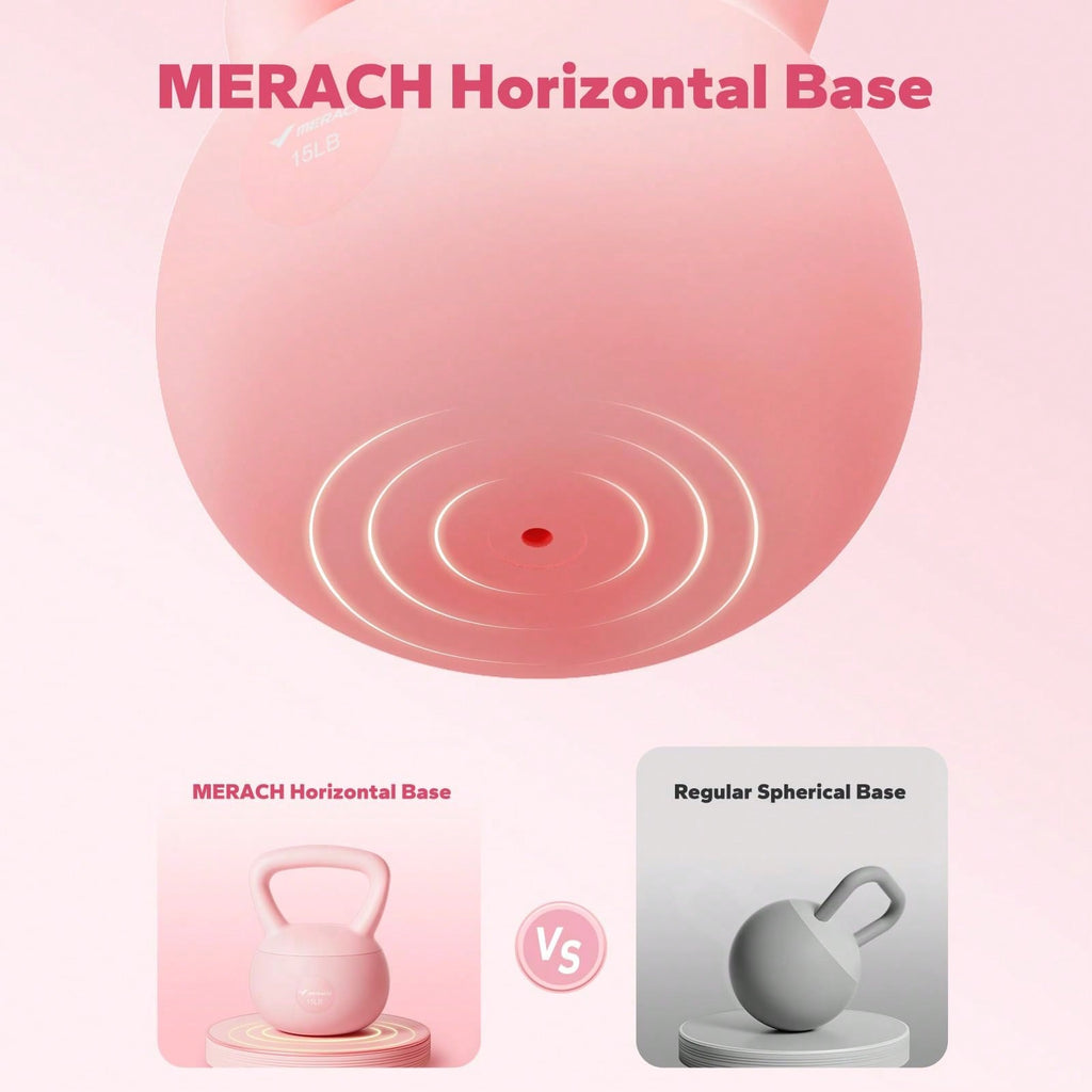 MERACH Soft Kettlebell, Non-Slip Wide-Grip Handle, Soft Cushioned Horizontal Base, Filled With Fine Mineral Sand, Premium Kettlebell For Strength Training