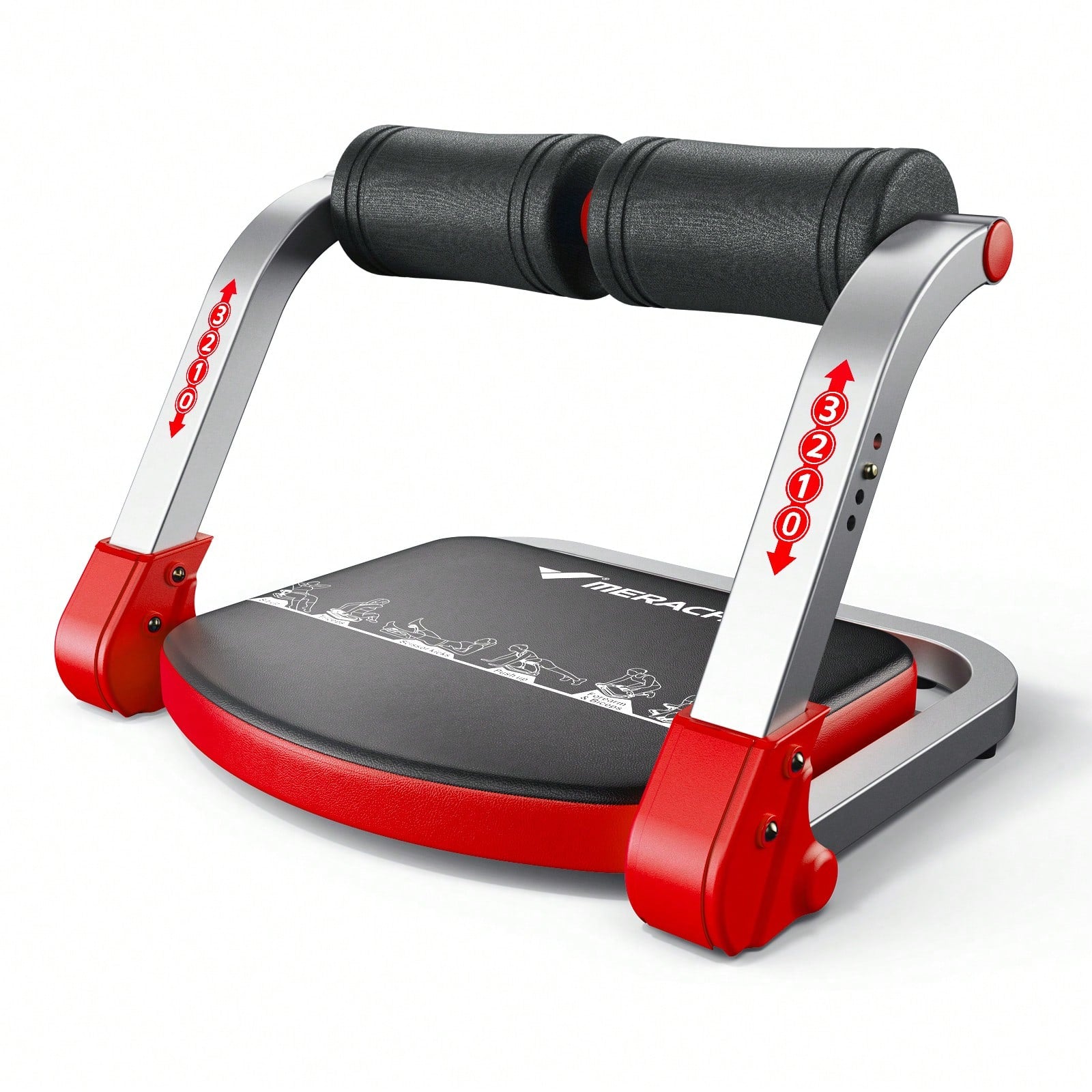 MERACH Sit Up Machine, Ab Machine, Adjustable Resistance, Automatic Rebound, Ab Crunch Machine For Stomach Workout, Ab Workout Equipment For Home Gym