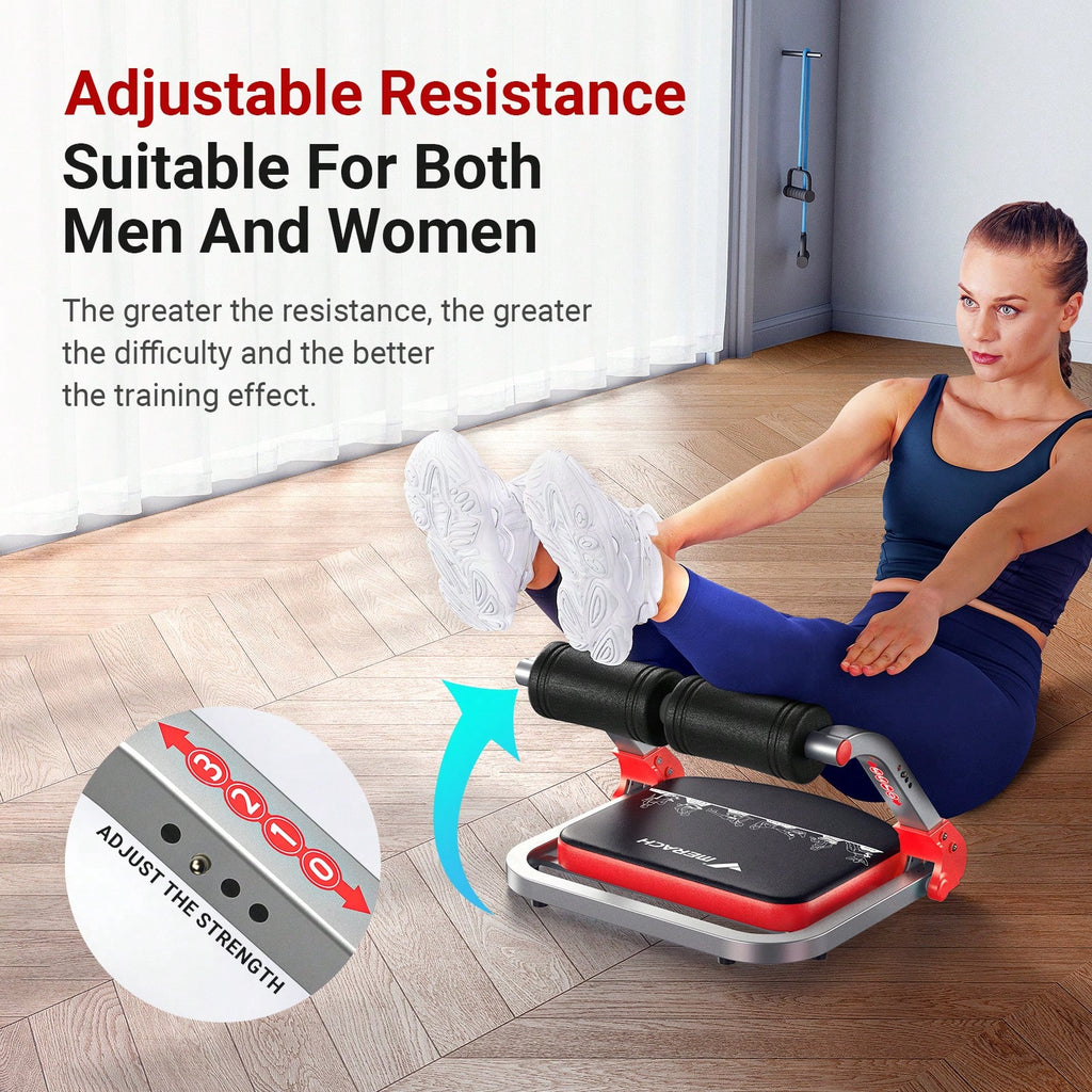 MERACH Sit Up Machine, Ab Machine, Adjustable Resistance, Automatic Rebound, Ab Crunch Machine For Stomach Workout, Ab Workout Equipment For Home Gym