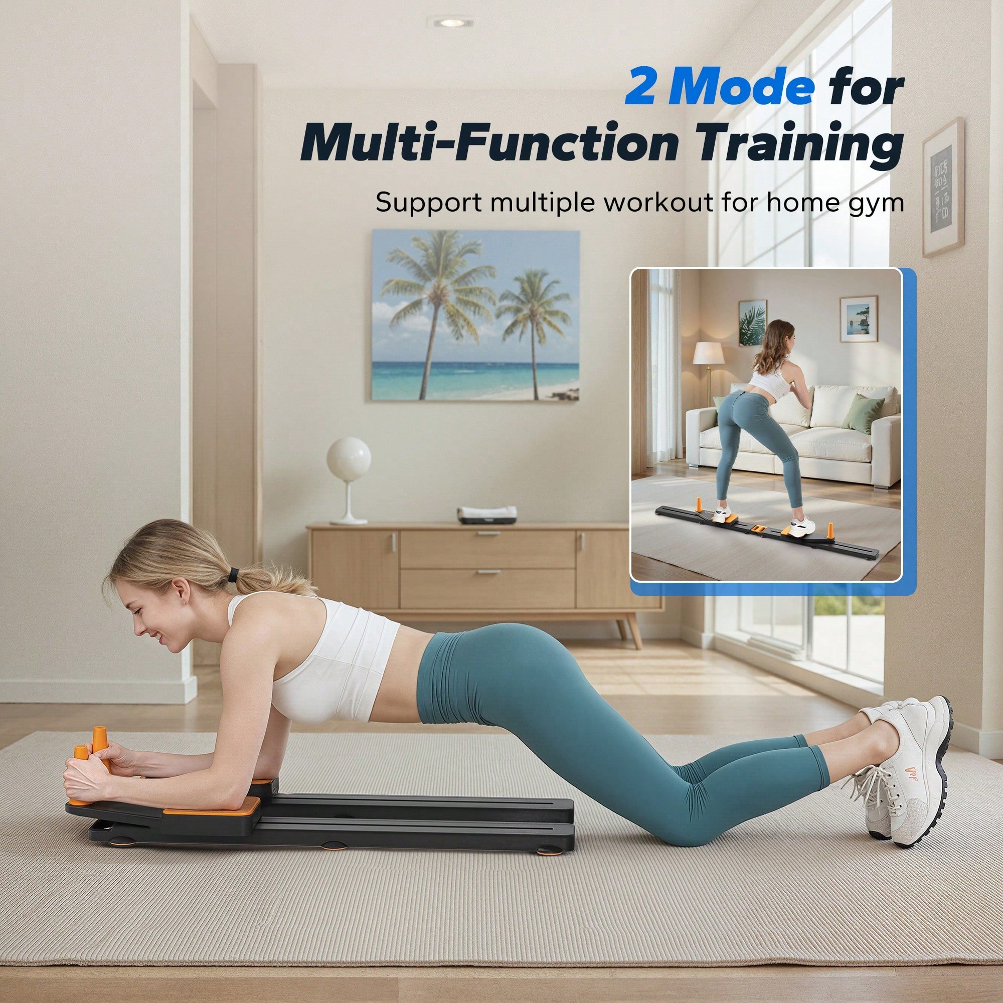 MERACH Pilates Board, Multifunctional Abdominal Plate, Detachable Ab Trainer Machine With Anti-Slip And Quiet Design, Portable Pilates Reformer For Core Workouts, Home Fitness Equipment For Women