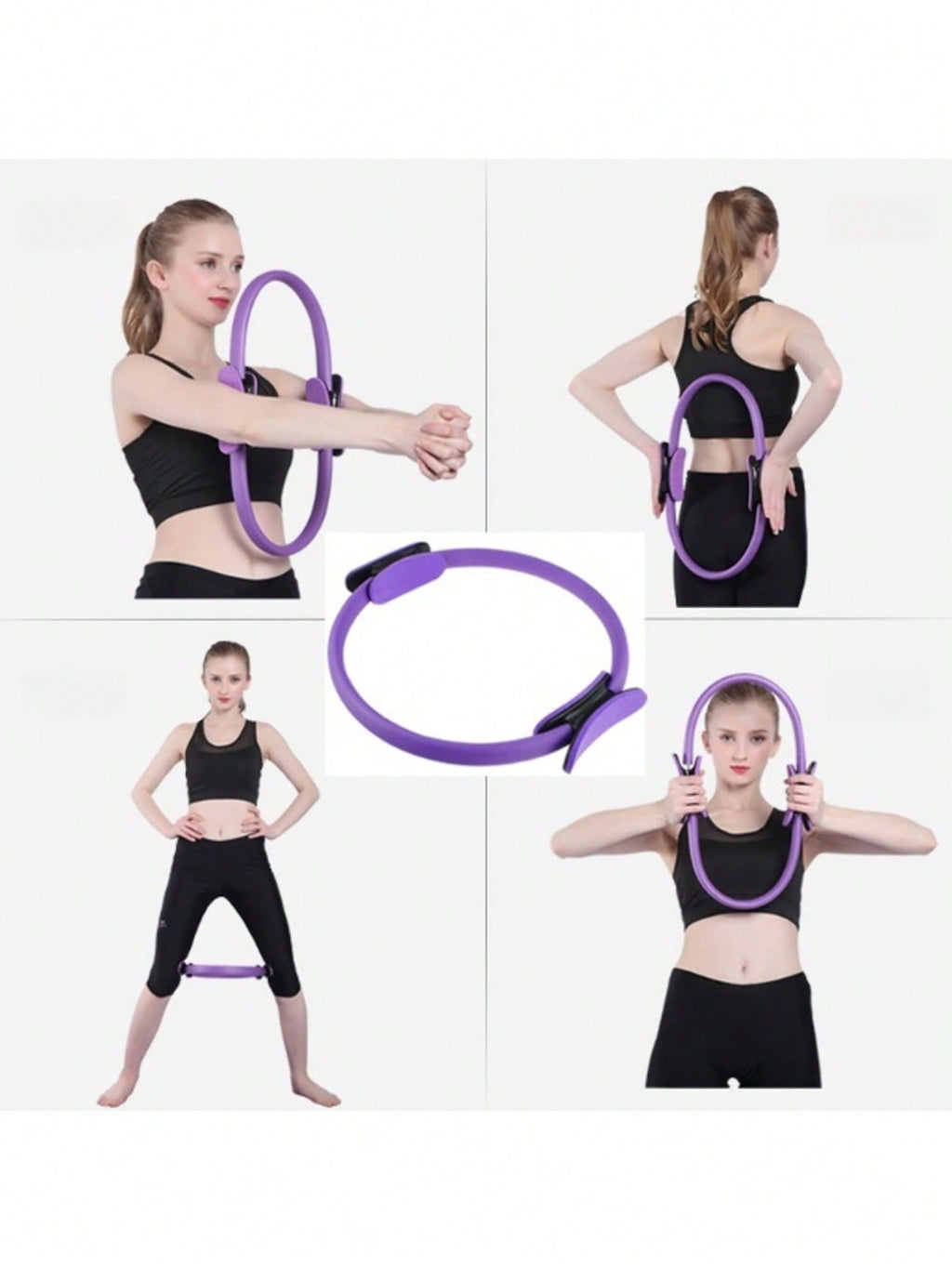 1pc Multi-Functional Pilates Ring, (Please Confirm The Specification Between Pilates Ring And Pilates Circle), Yoga Assist Magic Circle With Comfortable Foam Handles, Suitable For Thigh Workout, Yoga Practice, Fitness, Calf Exercise, Back And Waist Shapin