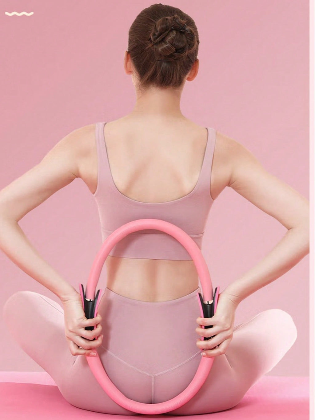 1pc Multi-Functional Pilates Ring, (Please Confirm The Specification Between Pilates Ring And Pilates Circle), Yoga Assist Magic Circle With Comfortable Foam Handles, Suitable For Thigh Workout, Yoga Practice, Fitness, Calf Exercise, Back And Waist Shapin