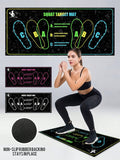 1pc 35x80cm (13.78x31.5 Inches) 1000GSM High Density Silicone Yoga Mat | Non-Slip Wear-Resistant Waterproof Fitness Training Mat | With Foot Position Guide Line Suitable For Squats, Yoga, Strength Training | Suitable For Wooden Floor, Tile, Cement | Washa