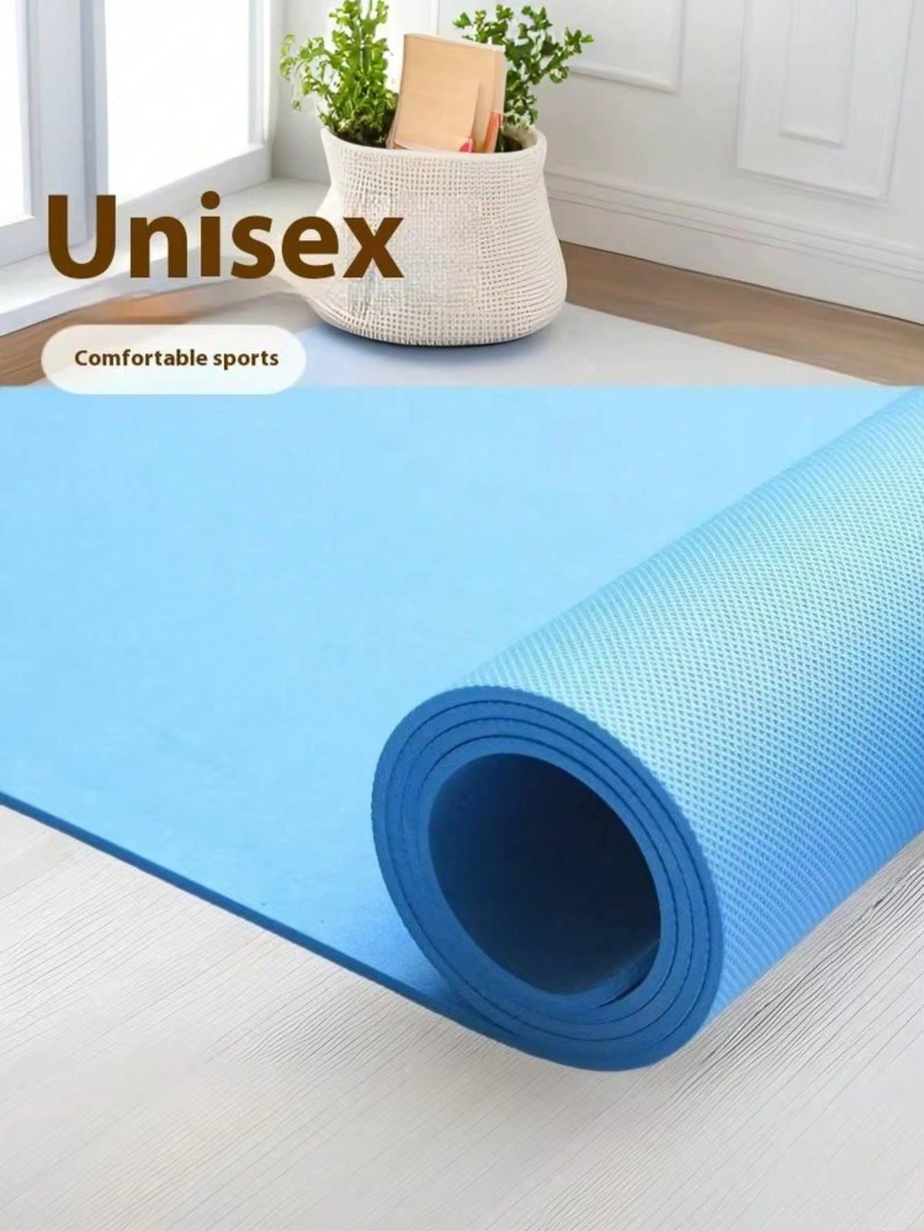 Extra Thick NBR Yoga Mat - High Density Non-Slip Exercise Mat With Enhanced Resilience For Joint Protection, Ideal For Home Workout/Yoga/Pilates