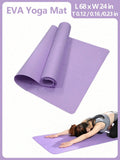1pc 173*61cm EVA Yoga Mat, Pilates Solid Color Exercise Mat With Strap, Suitable For Yoga, Pilates, Plank, Fitness, Gymnastics, Workout, Gym, Home Exercise, Great Gift For Mother's Day, Birthday, Etc.
