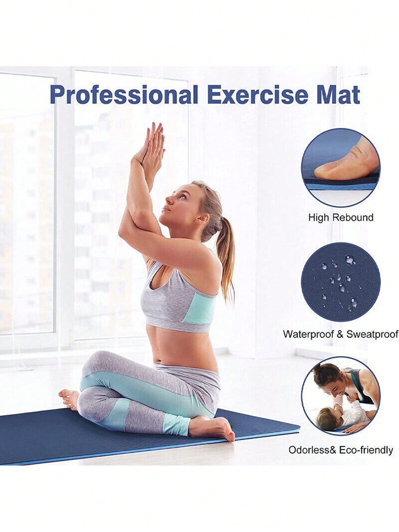 1pc Yoga Mat, Pilates Mat, Thick Yoga Mat, Balance Pad, Non-Slip Home Floor Mat, Thick Knee Pad. Designed For Yoga And Fitness, 3cm Thick, Can Be Used As Yoga Mat. Suitable For Gym, Home Workout, Yoga, Sports, Outdoor Activities, Pilates, Etc. A Great Gif