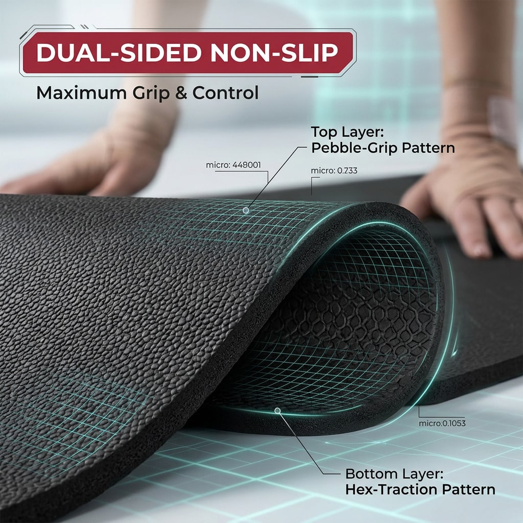 HAPBEAR Extra Large Yoga Mat - 72"X48"X6mm, TPE Material, Non-Slip, Durable, Earth-Conscious Thick Wide Exercise Mat For Home Workouts, Yoga, Pilates, Stretching, Meditation (Barefoot Exercise), Available In 5 Colors