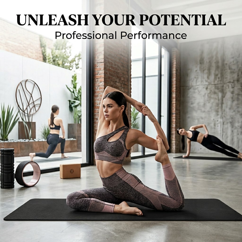 HAPBEAR Extra Large Yoga Mat - 72"X48"X6mm, TPE Material, Non-Slip, Durable, Earth-Conscious Thick Wide Exercise Mat For Home Workouts, Yoga, Pilates, Stretching, Meditation (Barefoot Exercise), Available In 5 Colors